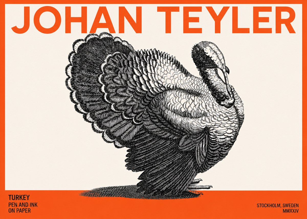 Johan Teyler Turkey No3 - Plakat
