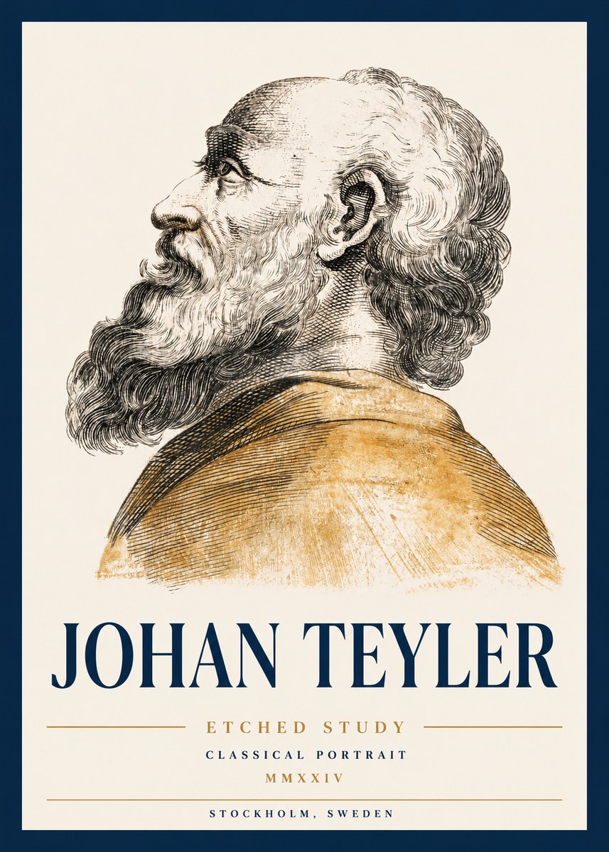 Johan Teyler Profile Study No3 - Plakat
