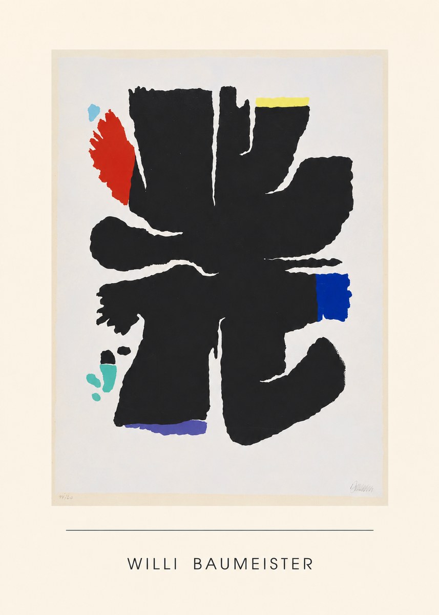 Willi Baumeister Abstract Composition No4 - Plakat