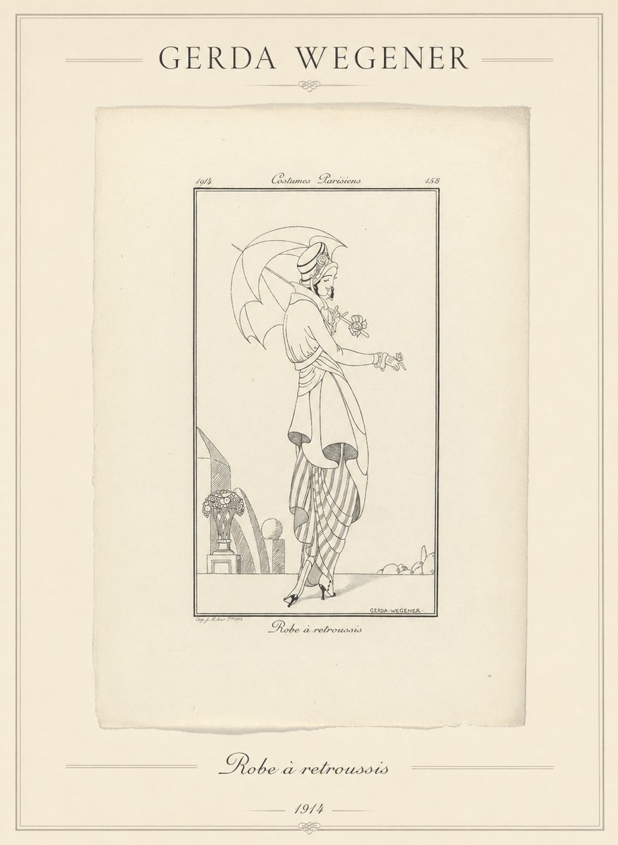 Gerda Wegener Robe À Retroussis No1 - Plakat