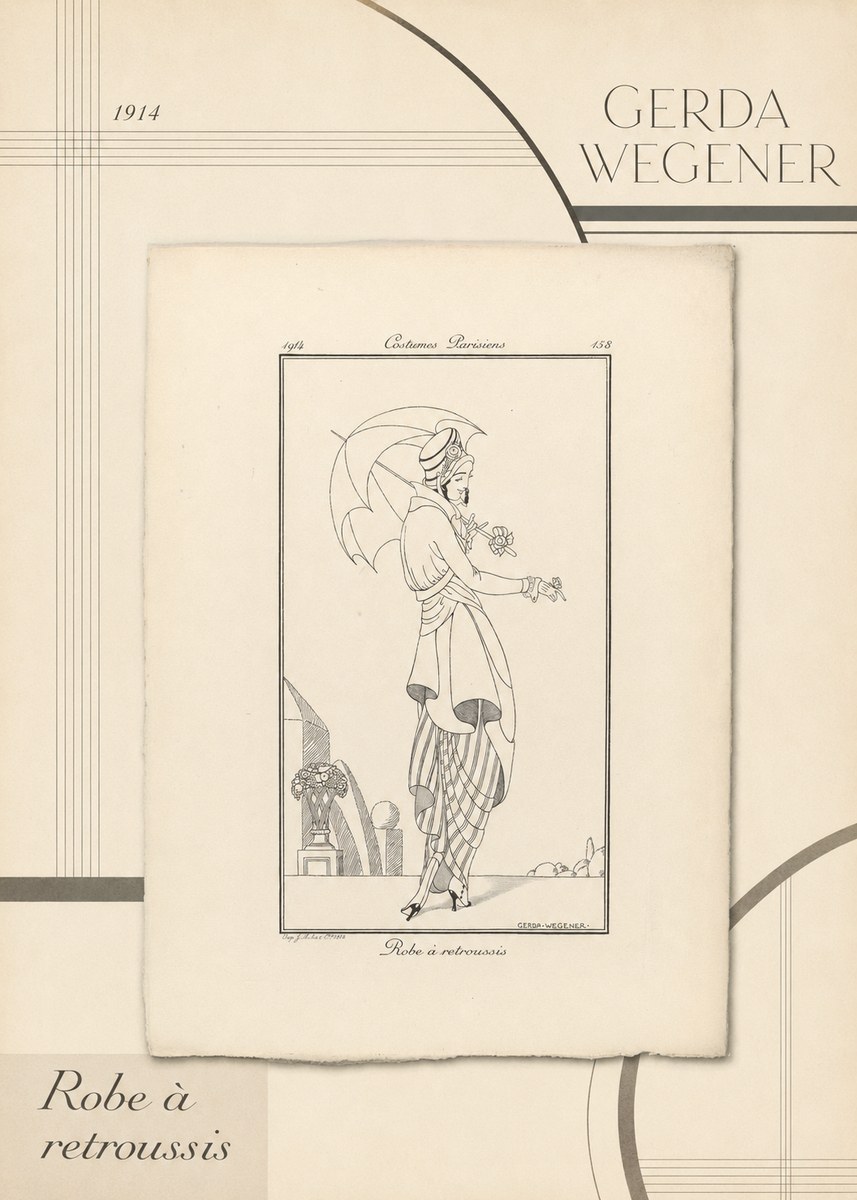 Gerda Wegener Robe À Retroussis No4 - Plakat