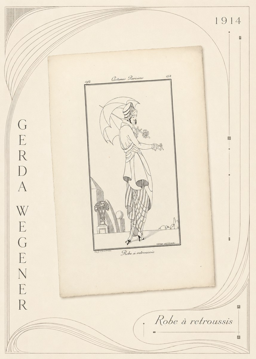 Gerda Wegener Robe À Retroussis No5 - Plakat