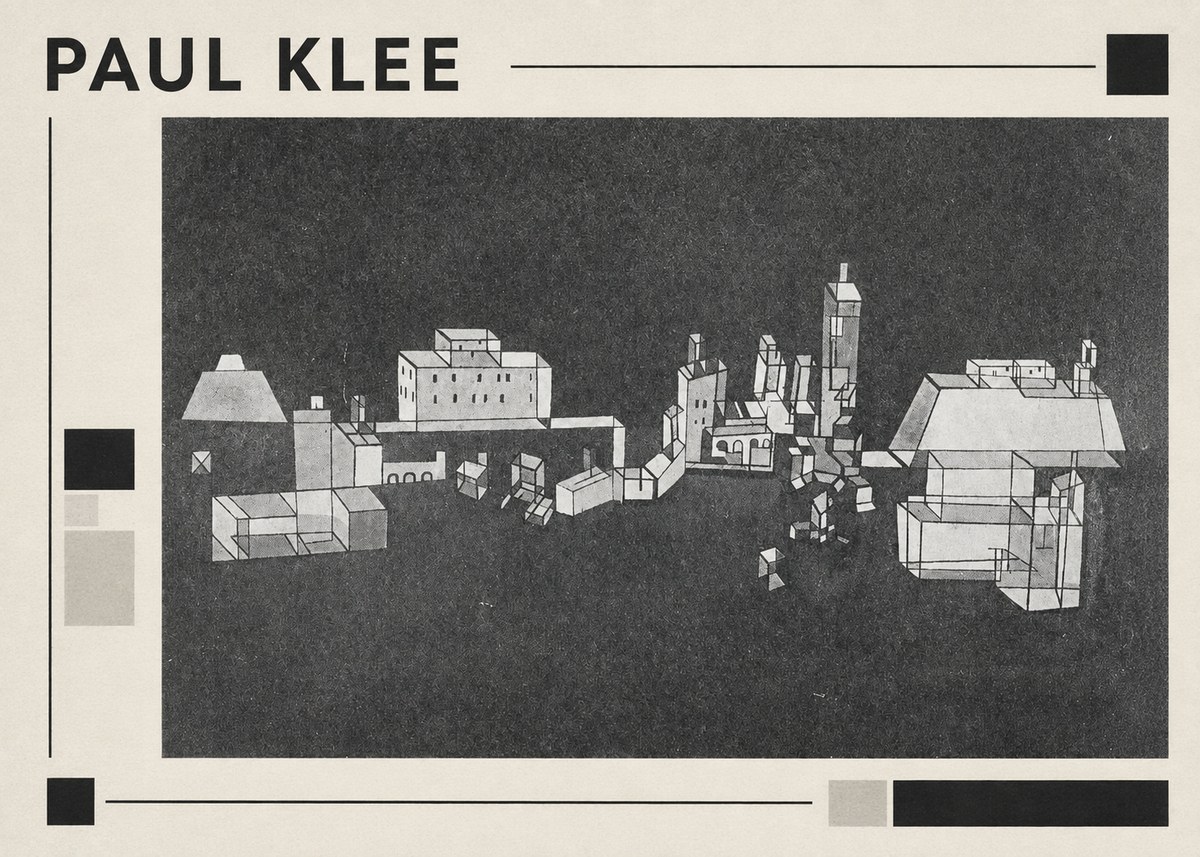 Paul Klee Architectural Forms No1 - Plakat
