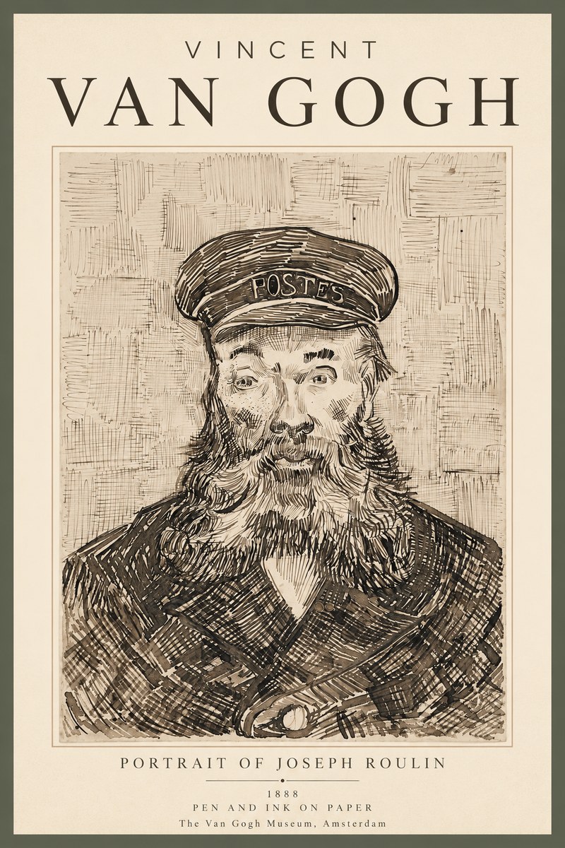 Van Gogh Portrait of Joseph Roulin I No3 - Plakat