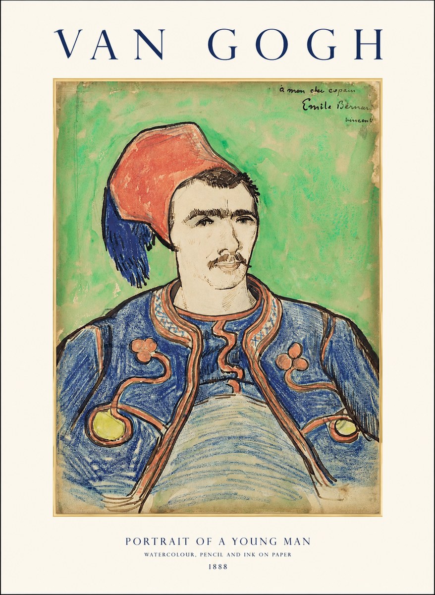 Van Gogh Portrait of a Young Man No1 - Plakat
