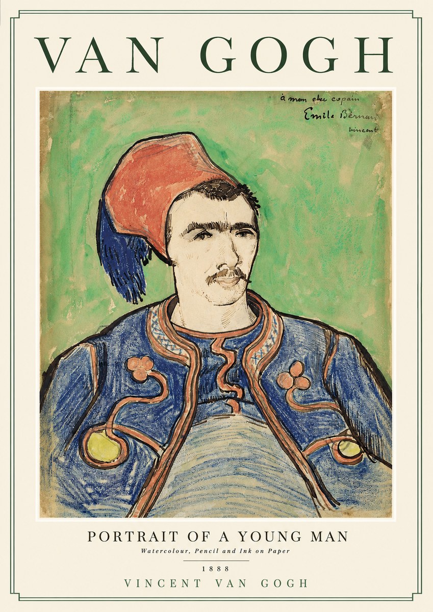 Van Gogh Portrait of a Young Man No2 - Plakat