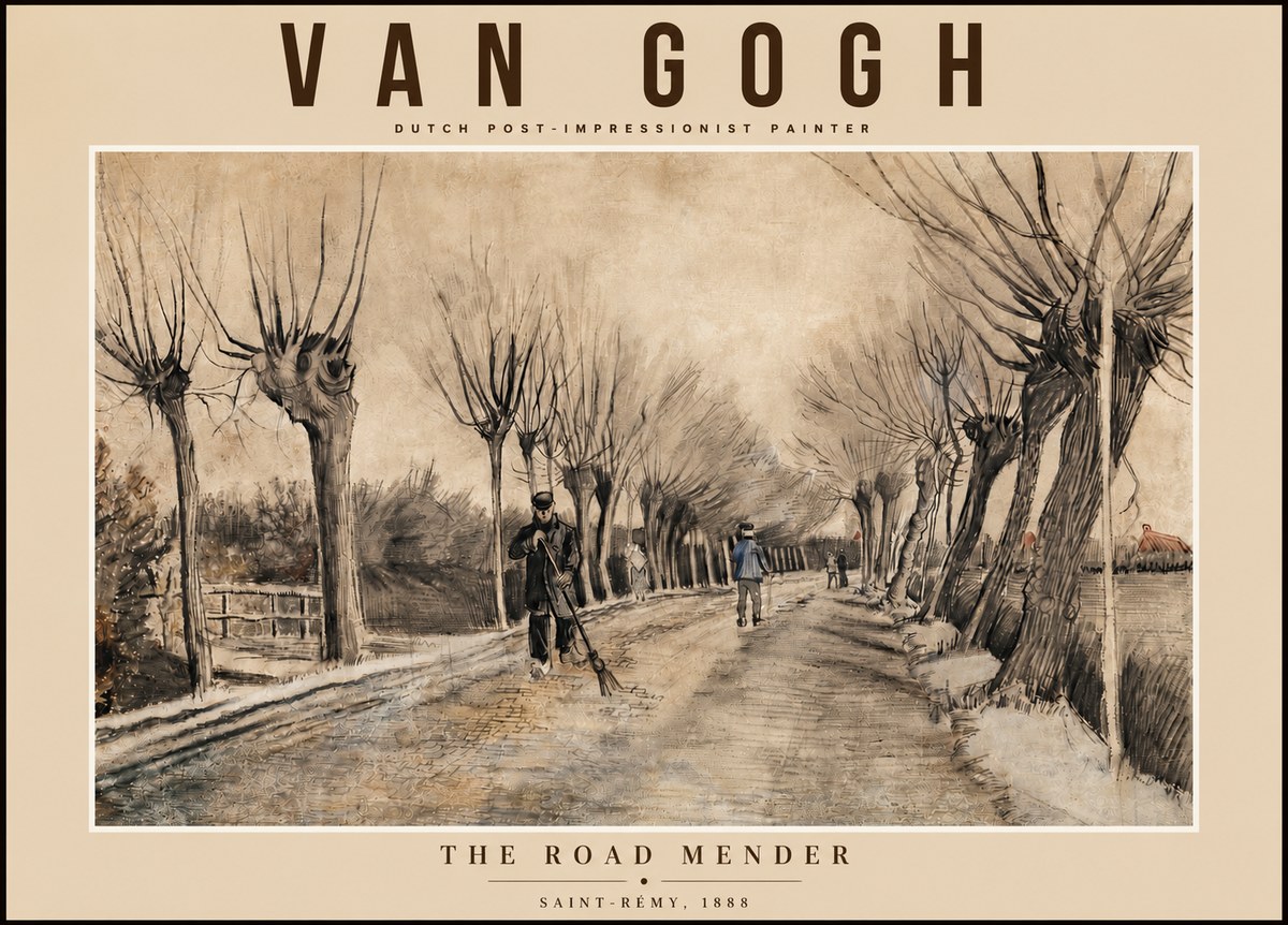 Van Gogh The Road Mender I No3 - Plakat