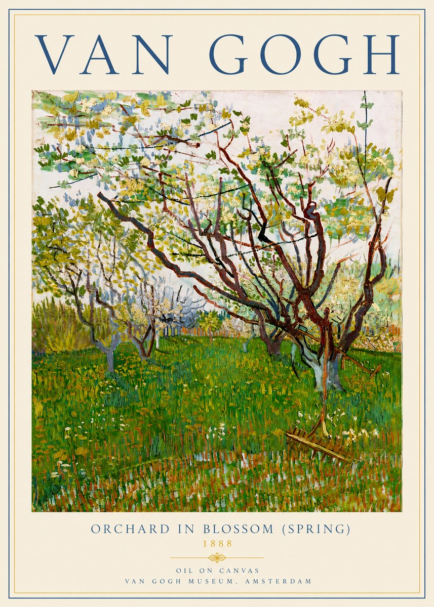 Van Gogh Orchard in Blossom (Spring) No3 - Plakat