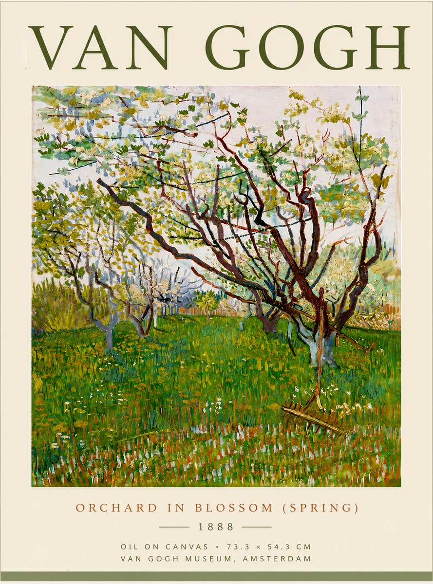 Van Gogh Orchard in Blossom (Spring) No6 - Plakat
