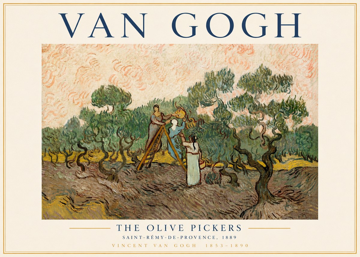 Van Gogh The Olive Pickers I No3 - Plakat