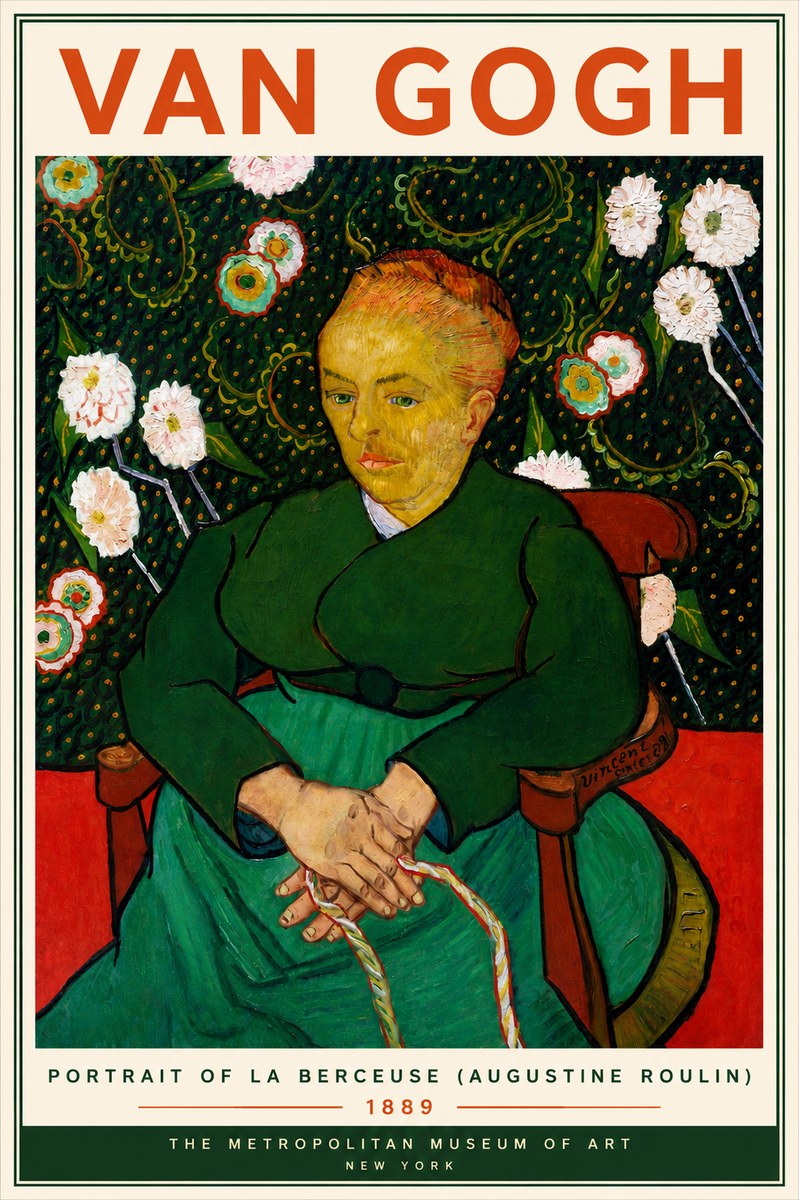 Van Gogh Portrait of La Berceuse (Augustine Roulin) No5 - Plakat