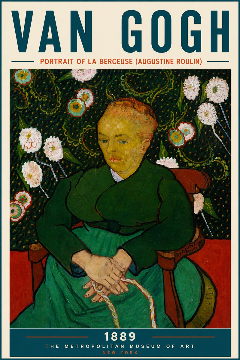 Van Gogh Portrait of La Berceuse (Augustine Roulin) No6 - Plakat