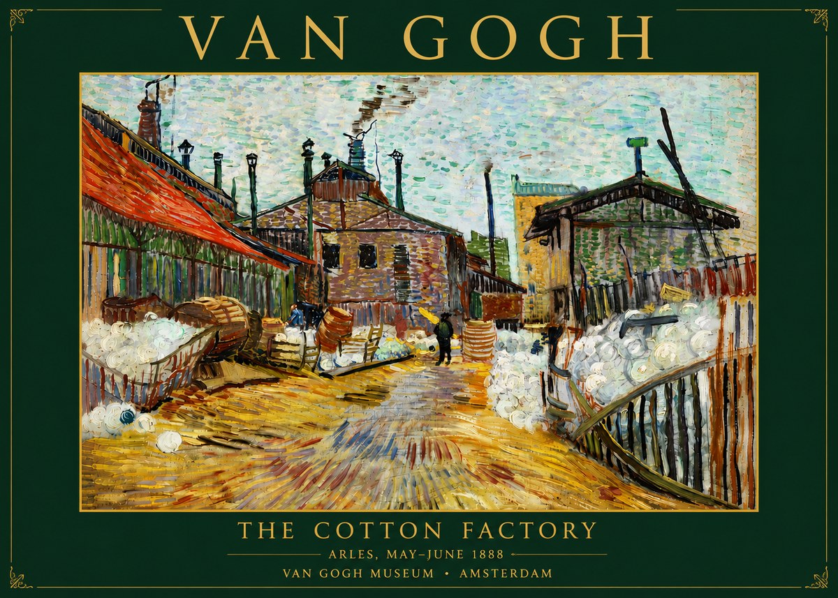 Van Gogh The Cotton Factory No5 - Plakat