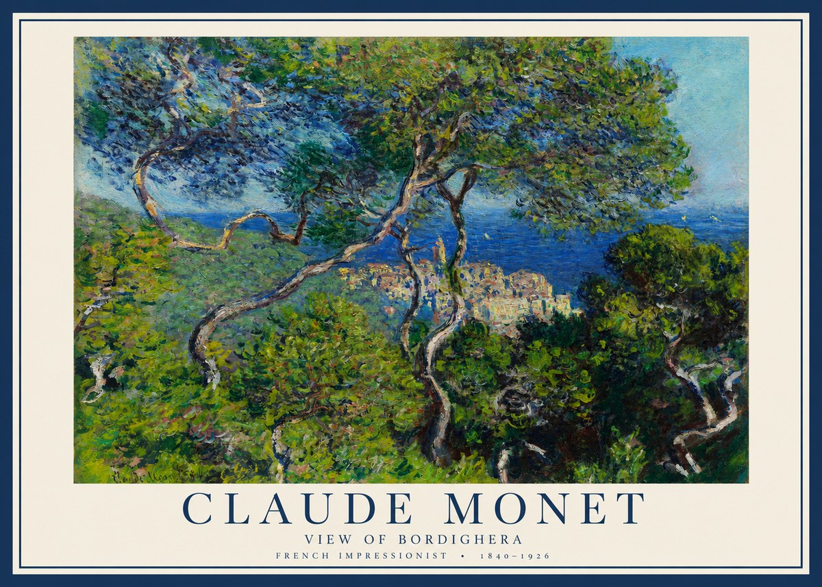 Monet View of Bordighera No2 - Plakat