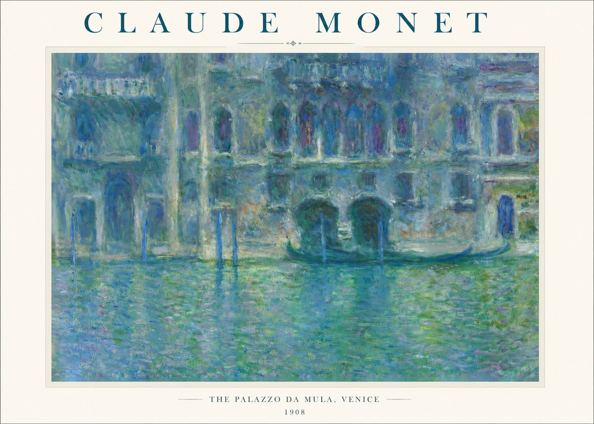 Monet The Palazzo Da Mula, Venice No3 - Plakat