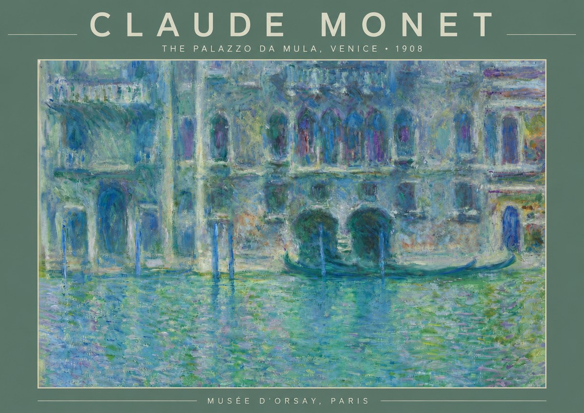 Monet The Palazzo Da Mula, Venice No4 - Plakat