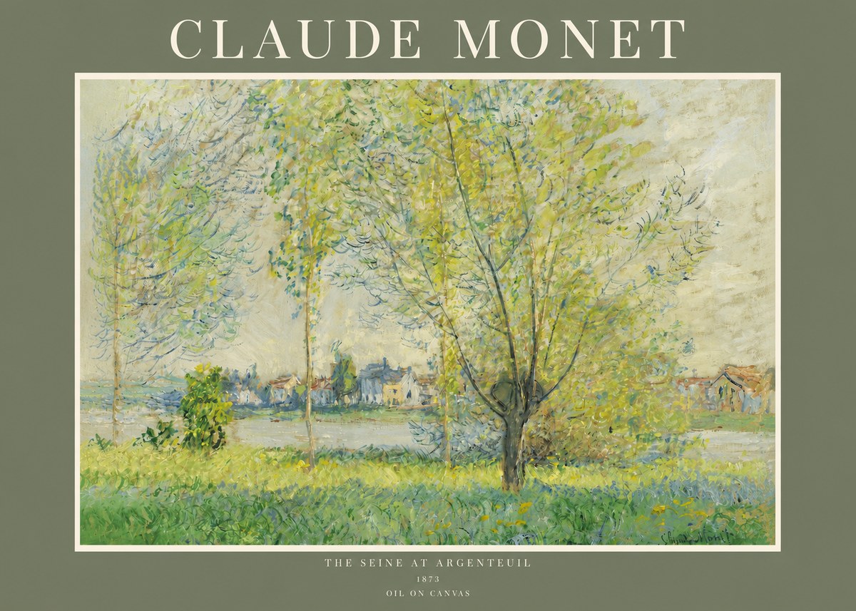 Monet The Seine at Argenteil No2 - Plakat
