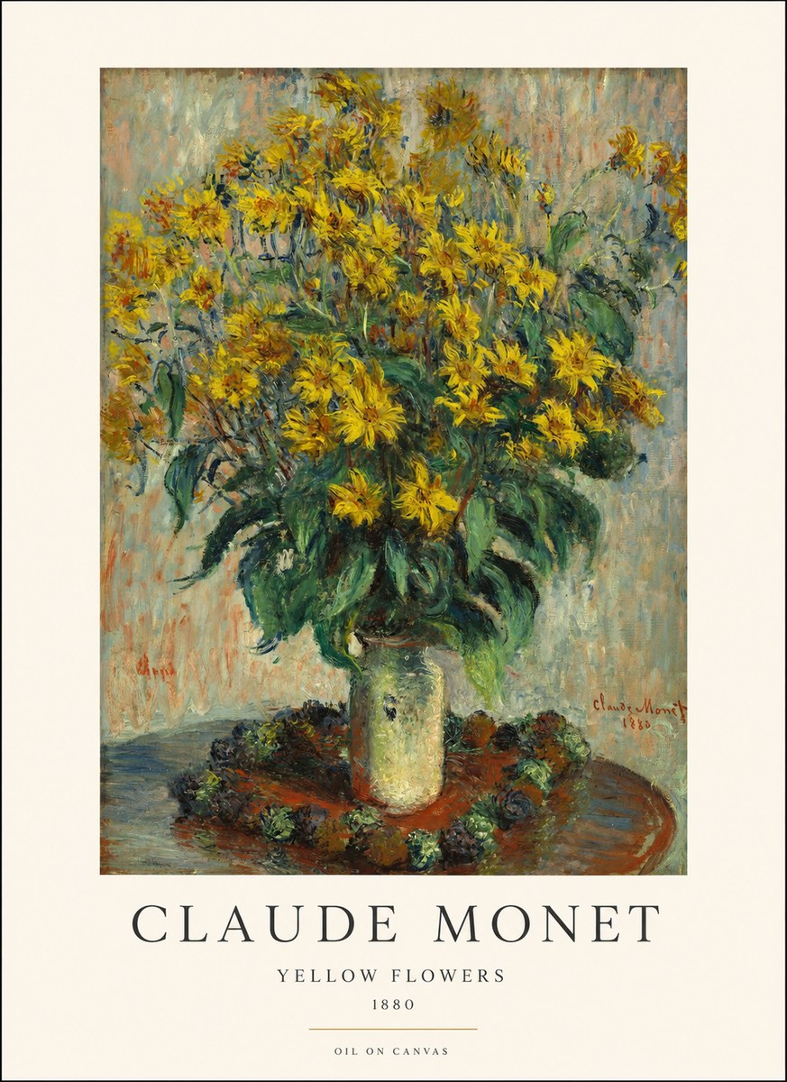 Monet Yellow Flowers No1 - Plakat