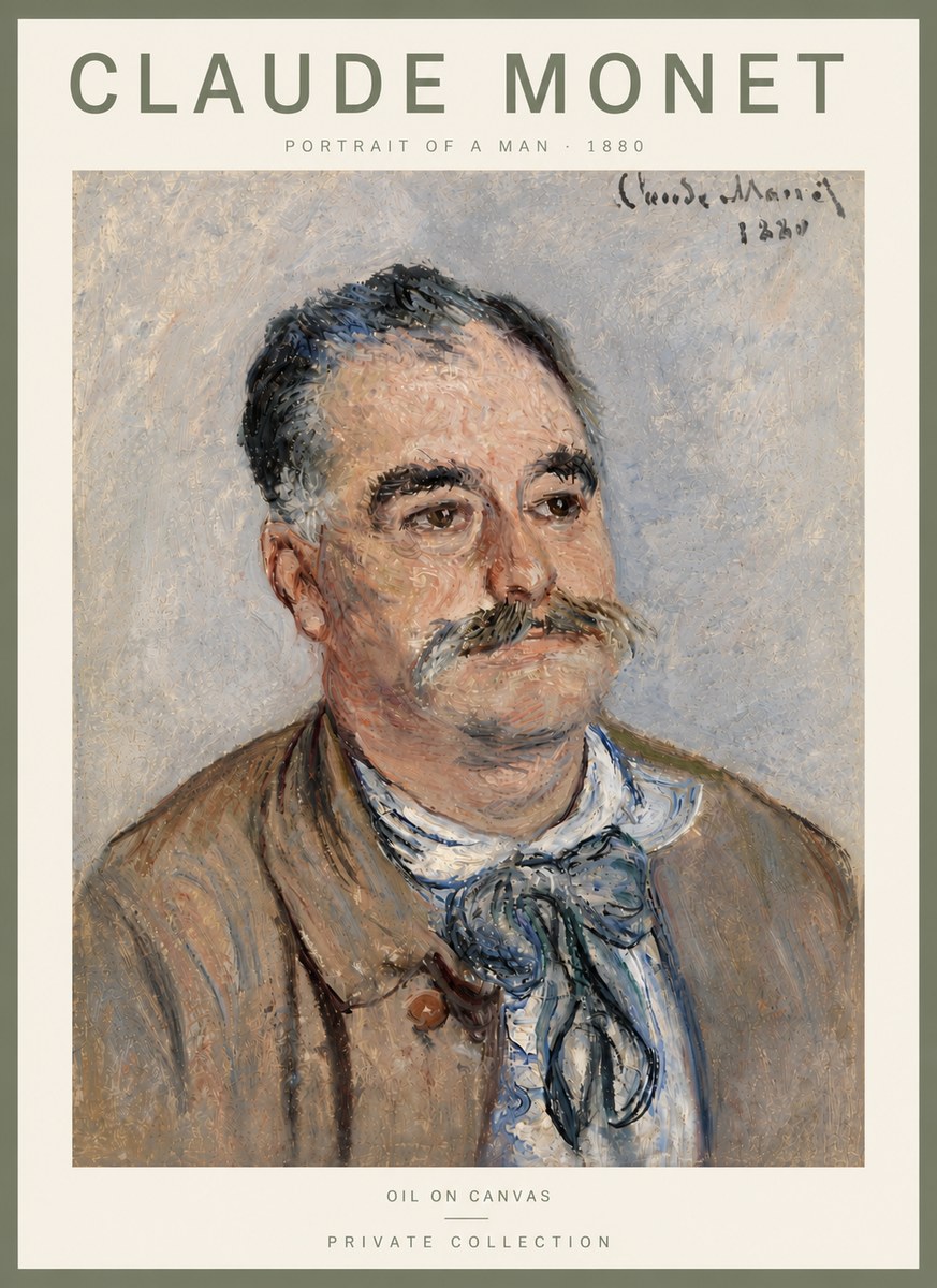 Monet Portrait of a Man No5 - Plakat