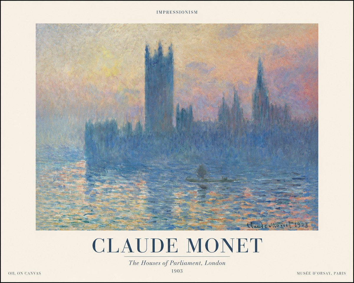 Monet The Houses of Parliament, London II No1 - Plakat