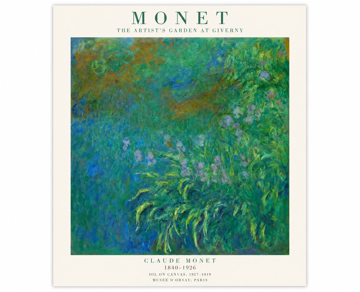 Monet The Artist's Garden at Giverny No1 - Plakat