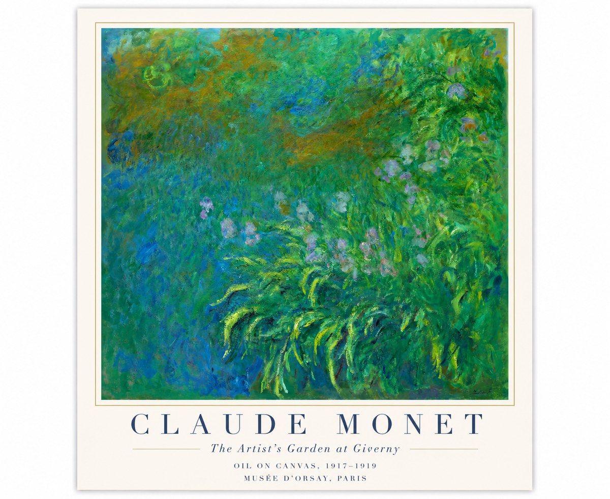 Monet The Artist's Garden at Giverny No3 - Plakat