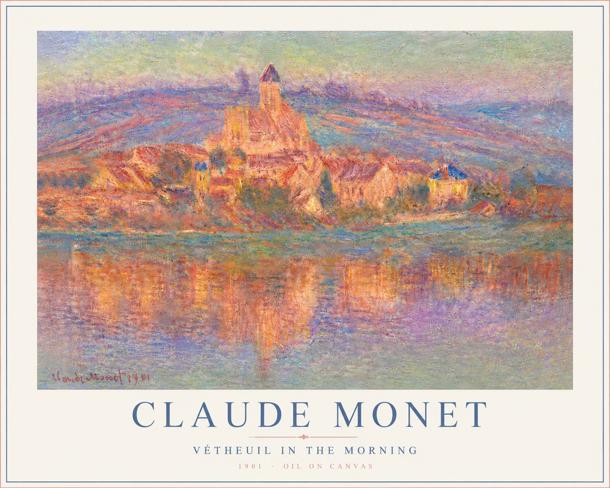 Monet Vétheuil in the Morning No6 - Plakat