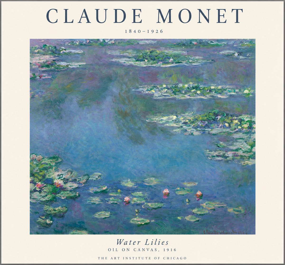 Monet Water Lilies I No1 - Plakat