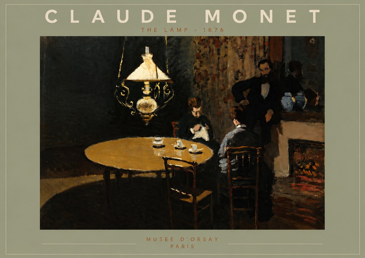 Monet The Lamp No5 - Plakat