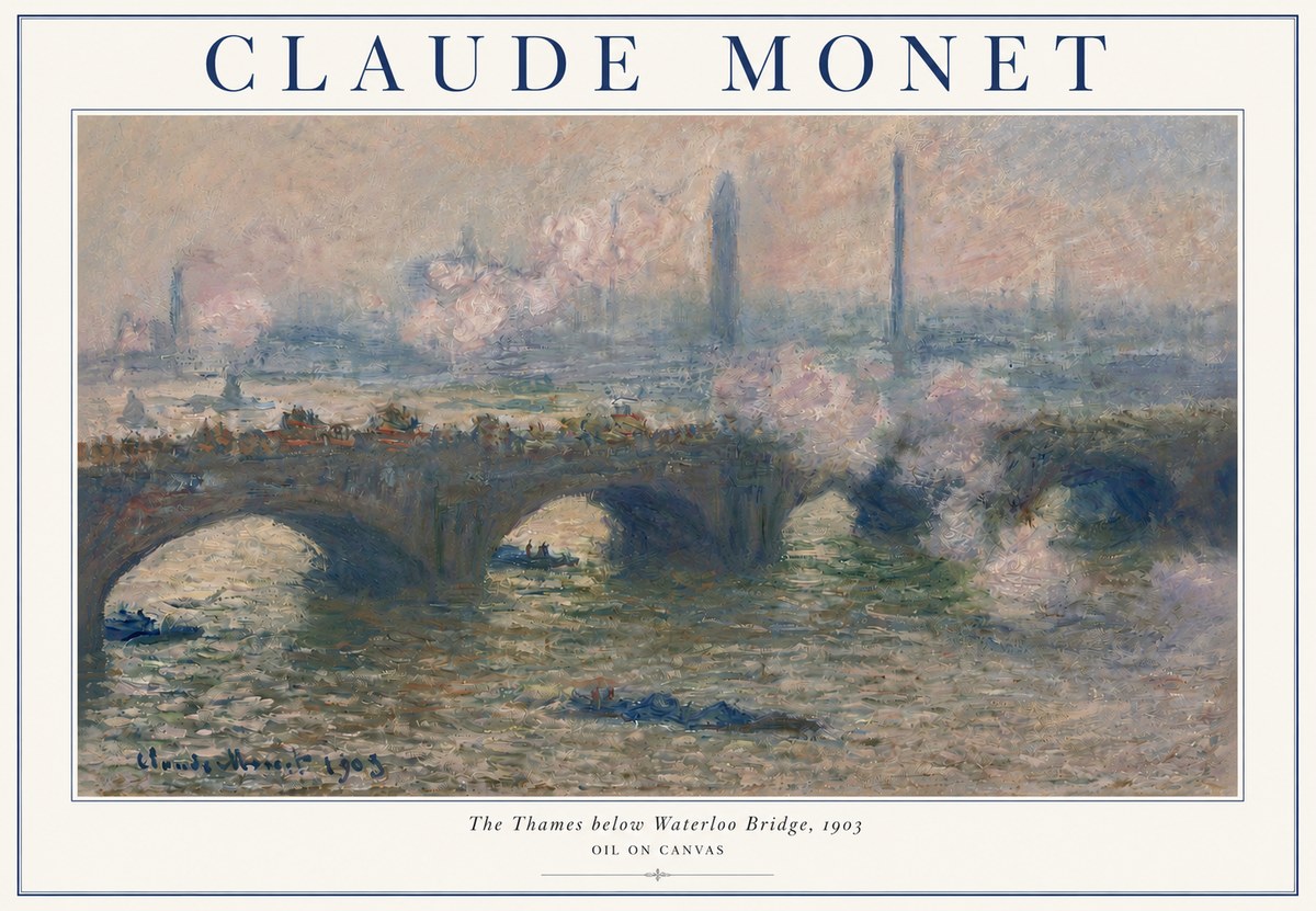 Monet The Thames Below Waterloo Bridge, 1903 No3 - Plakat