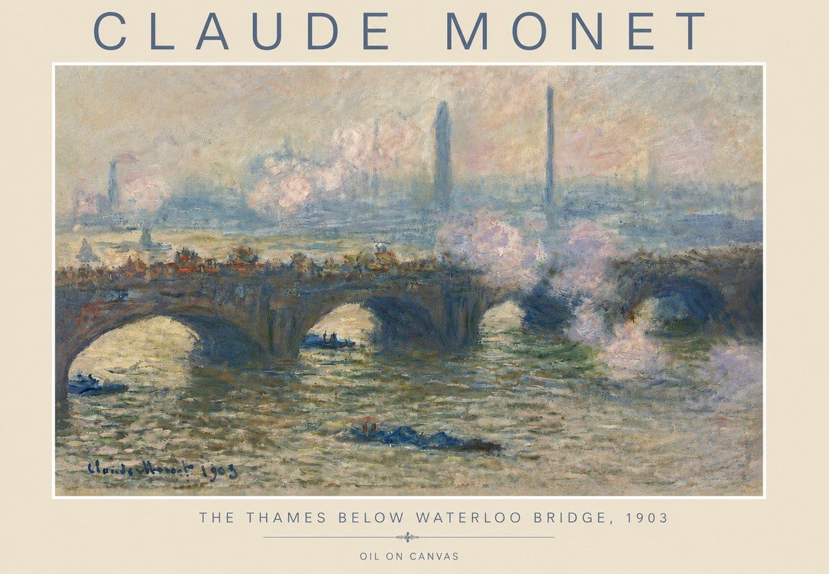 Monet The Thames Below Waterloo Bridge, 1903 No4 - Plakat