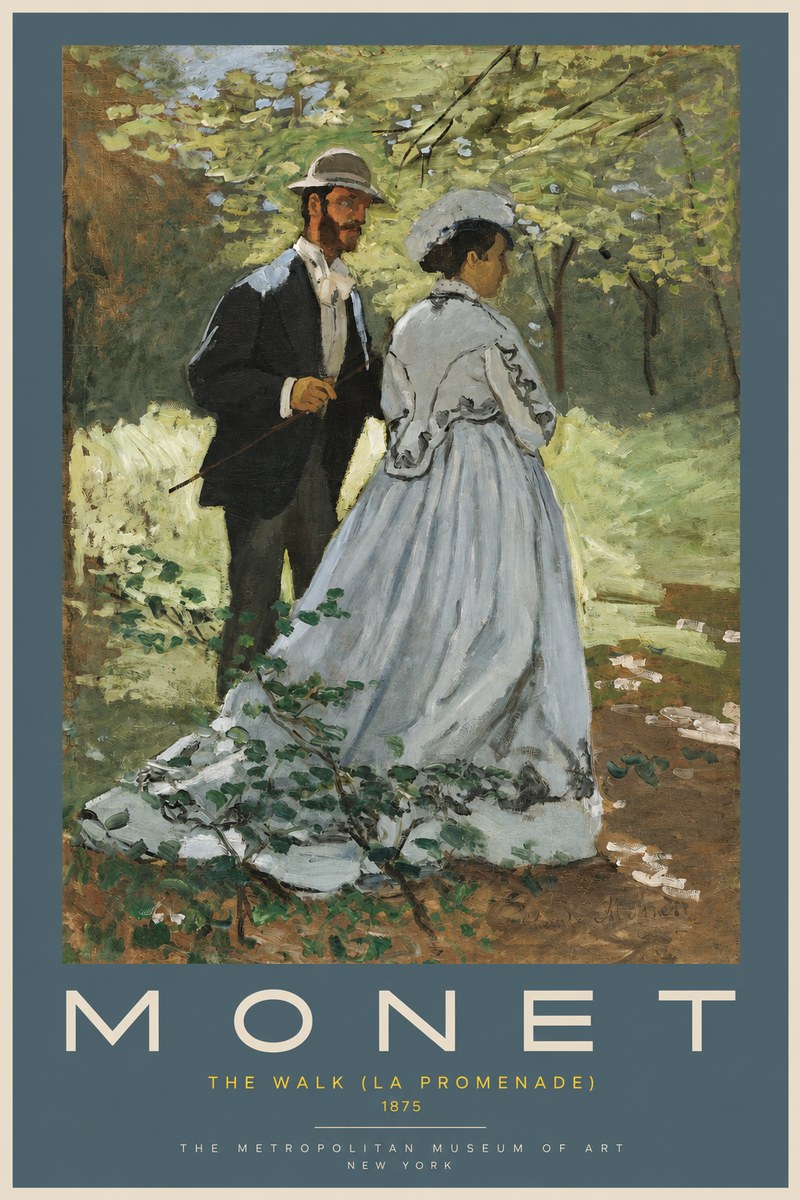 Monet The Walk (La Promenade) No2 - Plakat
