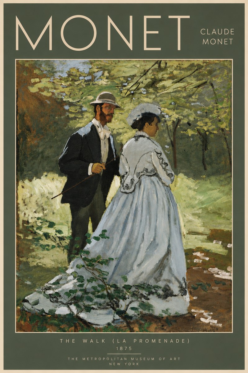 Monet The Walk (La Promenade) No5 - Plakat