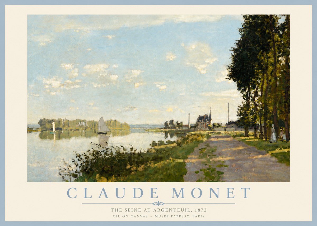 Monet The Seine at Argenteuil No4 - Plakat