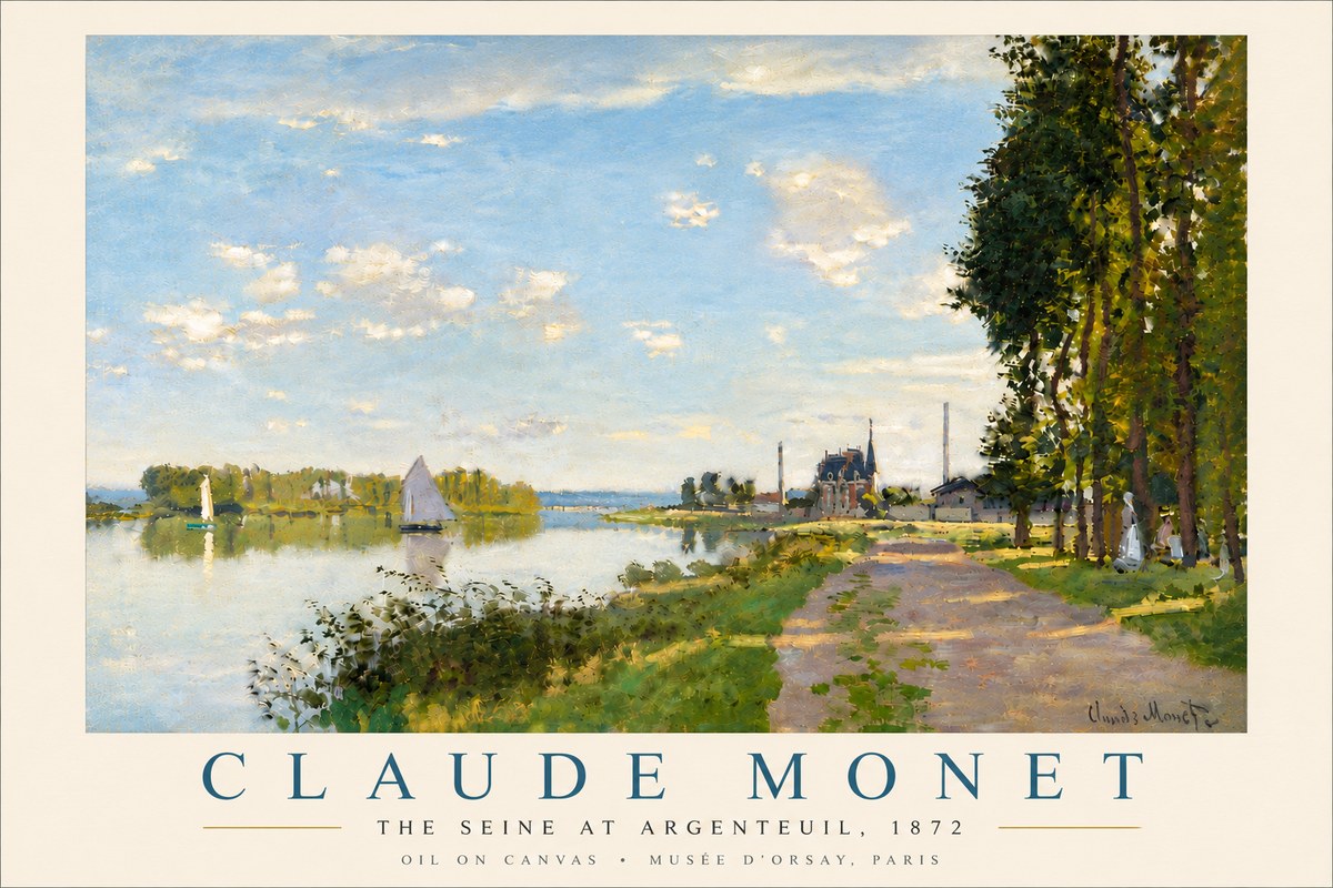 Monet The Seine at Argenteuil No6 - Plakat
