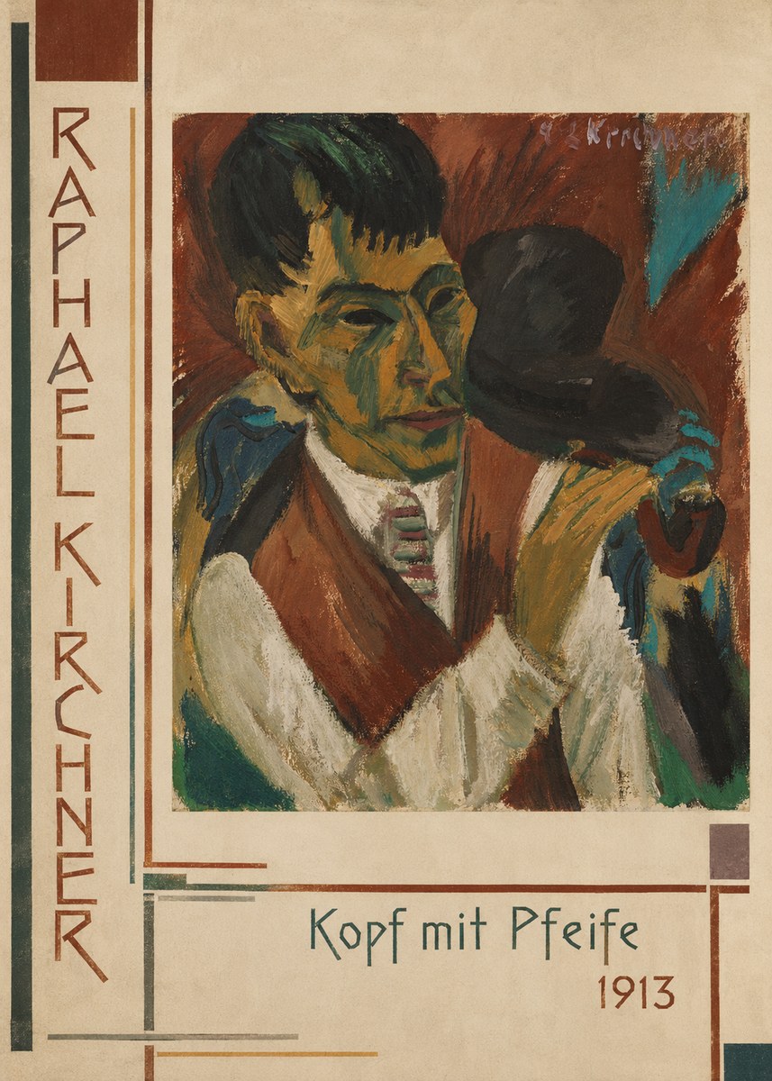 Raphael Kirchner Kopf Mit Pfeife No2 - Plakat