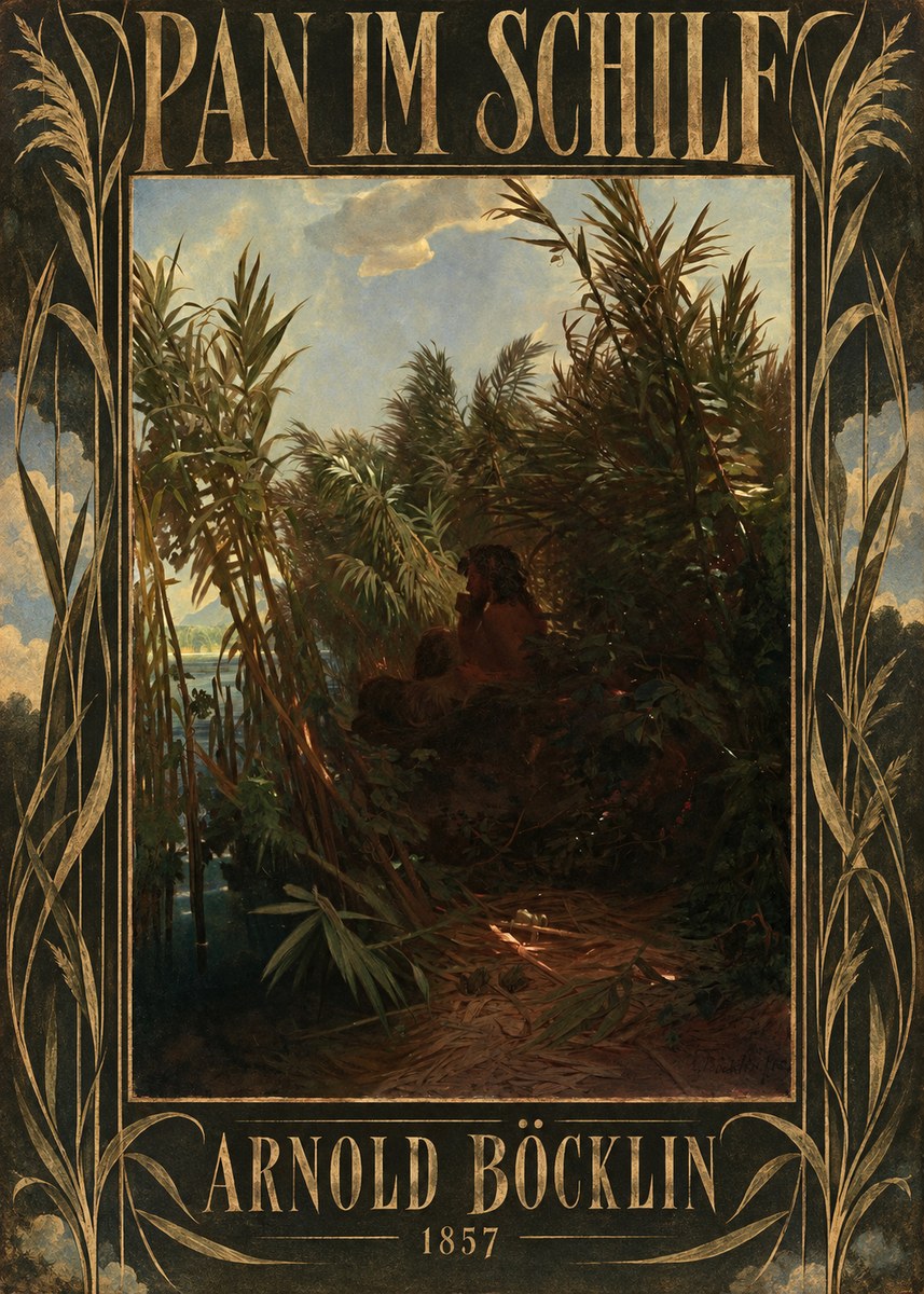 Arnold Böcklin Pan Im Schilf No5 - Plakat