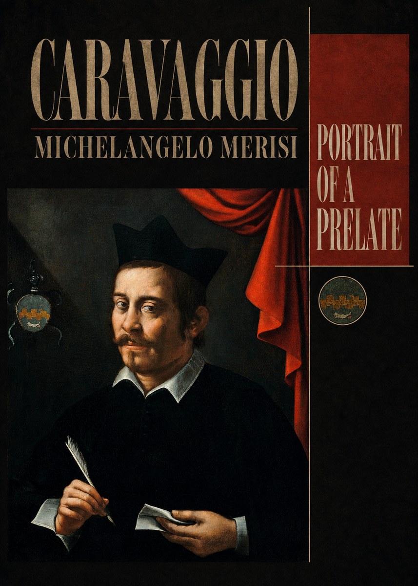 Michelangelo Merisi da Caravaggio Portrait of a Prelate No6 - Plakat