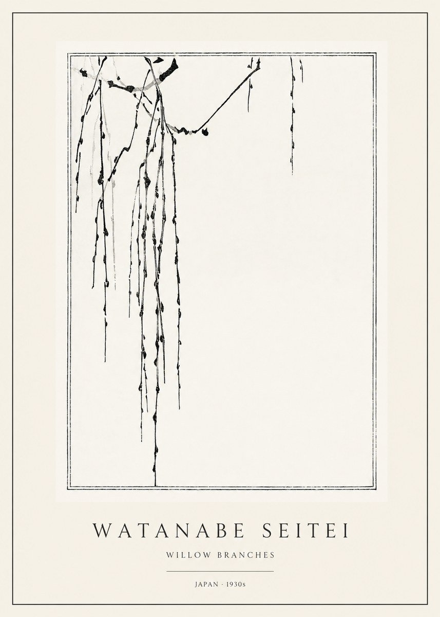 Watanabe Seitei Willow Branches I No1 - Plakat