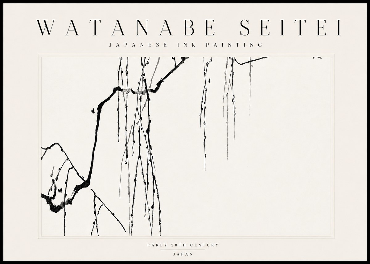Watanabe Seitei Willow Branches II No3 - Plakat