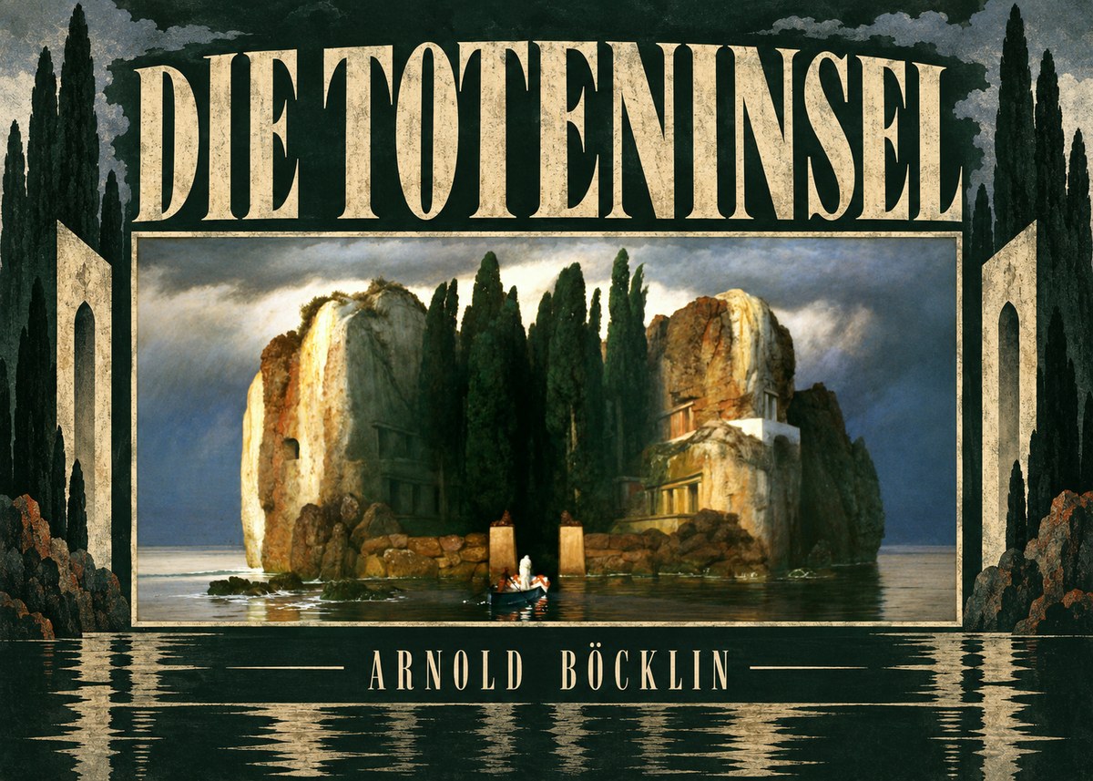 Arnold Böcklin Die Toteninsel II No5 - Plakat