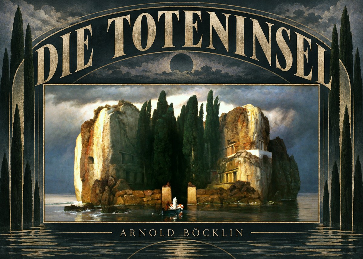 Arnold Böcklin Die Toteninsel II No6 - Plakat