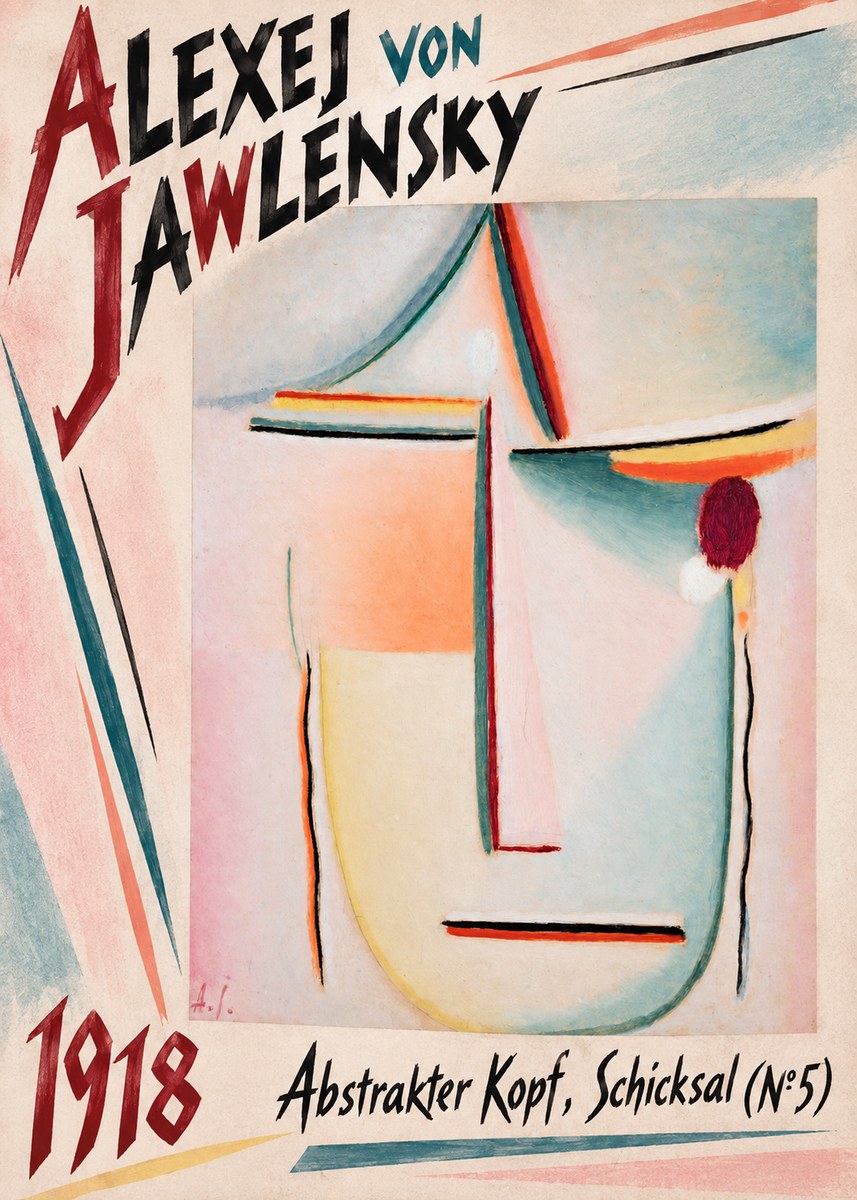Alexej von Jawlensky Abstrakter Kopf, Schicksal (N°5) No3 - Plakat