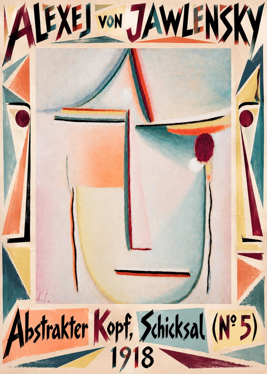 Alexej von Jawlensky Abstrakter Kopf, Schicksal (N°5) No5 - Plakat