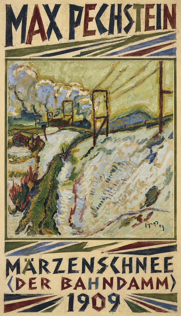 Max Pechstein Märzenschnee (Der Bahndamm) 1909 No1 - Plakat