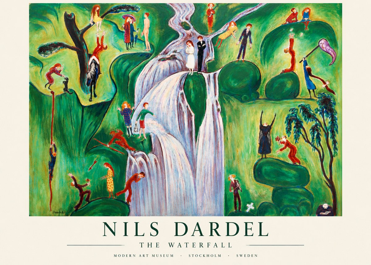 Nils Dardel The Waterfall No1 - Plakat