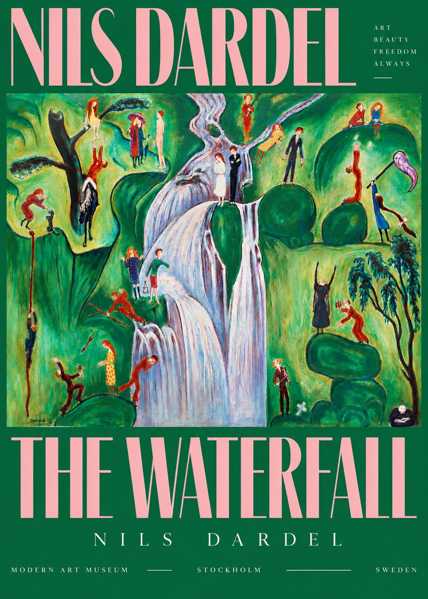Nils Dardel The Waterfall No4 - Plakat
