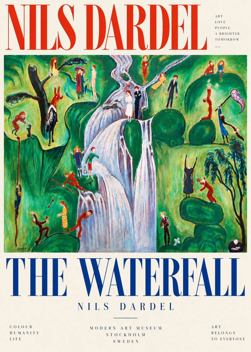Nils Dardel The Waterfall No5 - Plakat
