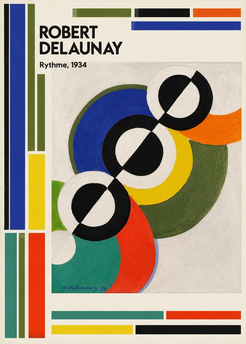 Robert Delaunay Rythme, 1934 No2 - Plakat
