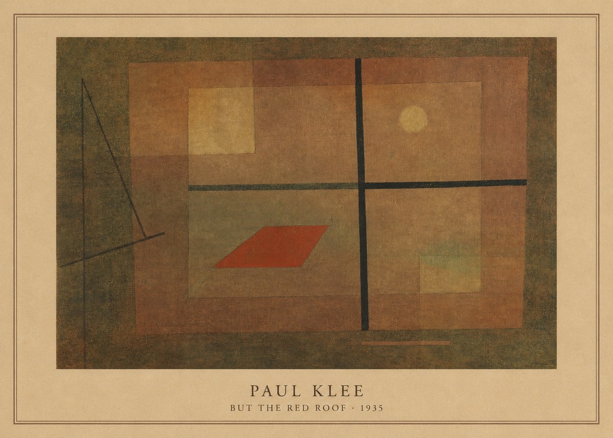 Paul Klee But the Red Roof No3 - Plakat